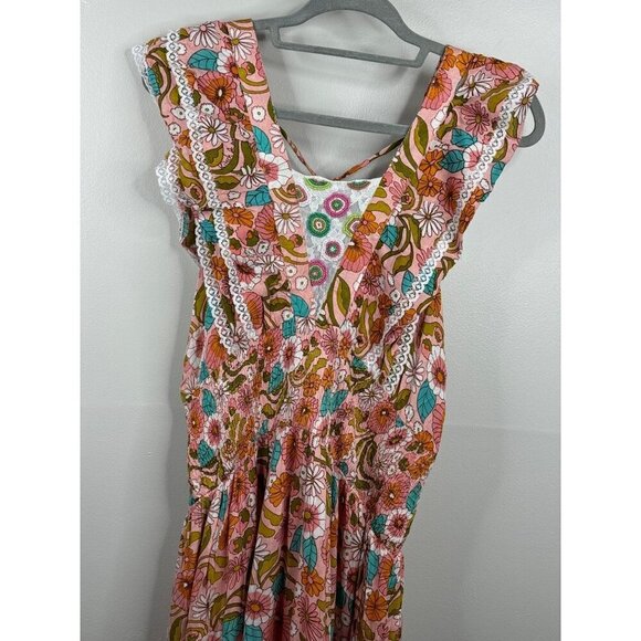 Barok Paris Kitsch & Pop Floral Maxi Dress Flowy Size L NWT - Picture 5 of 10